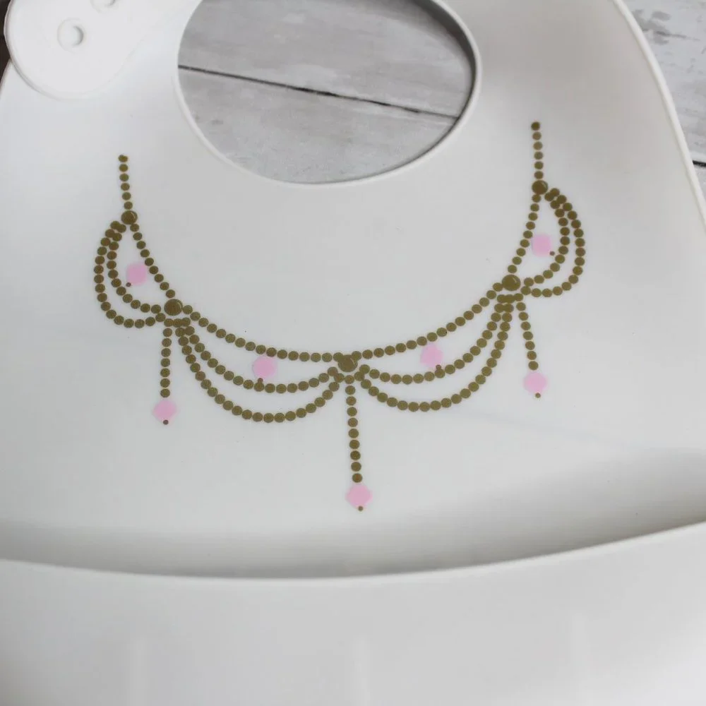 Little Treasure Baby Girl Silicone Feeding Bib Lot One Size Princess Pink